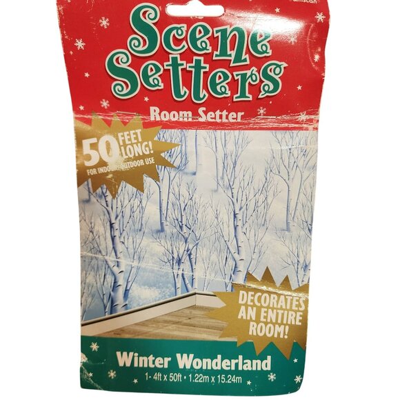 Scene Setters Happy Holidays & Snowflake Banner Roll Decor 50 ft for Party Walls - Picture 1 of 2